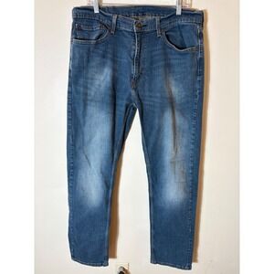 Levi's 505 Regular Fit Blue Denim Jeans Men's W36 L34 Classic Straight‎ Leg